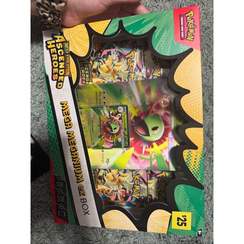 NWT Pokémon Mega Meganium ex Box Mega Evolution Ascended Heros- Sealed